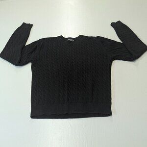 Ralph Lauren Black Braided Sweater Size Large
